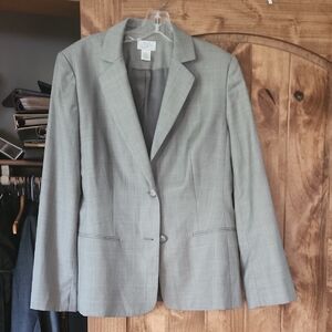 LOFT Gray Tailored Blazer Structured Fit